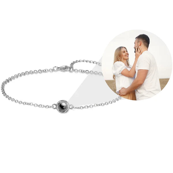 צמיד פנינה עם תמונה מוצפנת