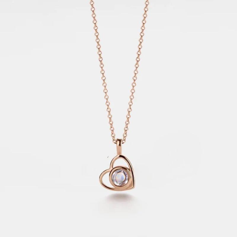 שרשרת לב עם תמונה מוצפנת