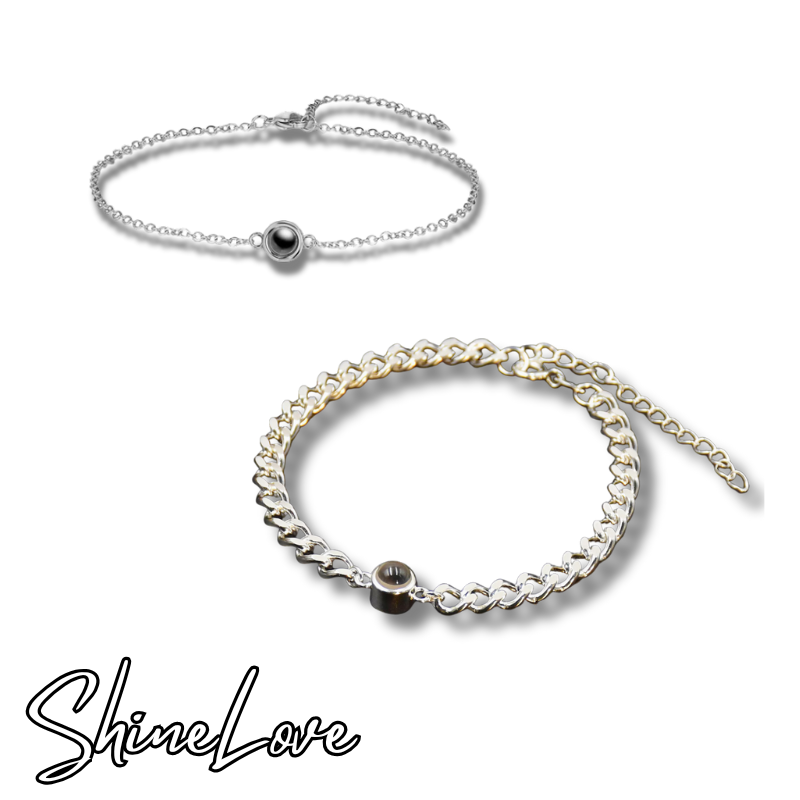 צמידים זוגיים עם תמונה מוצפנת