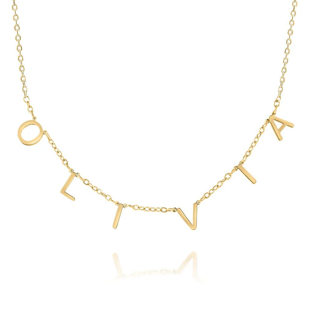 שרשרת עם אותיות תלויות