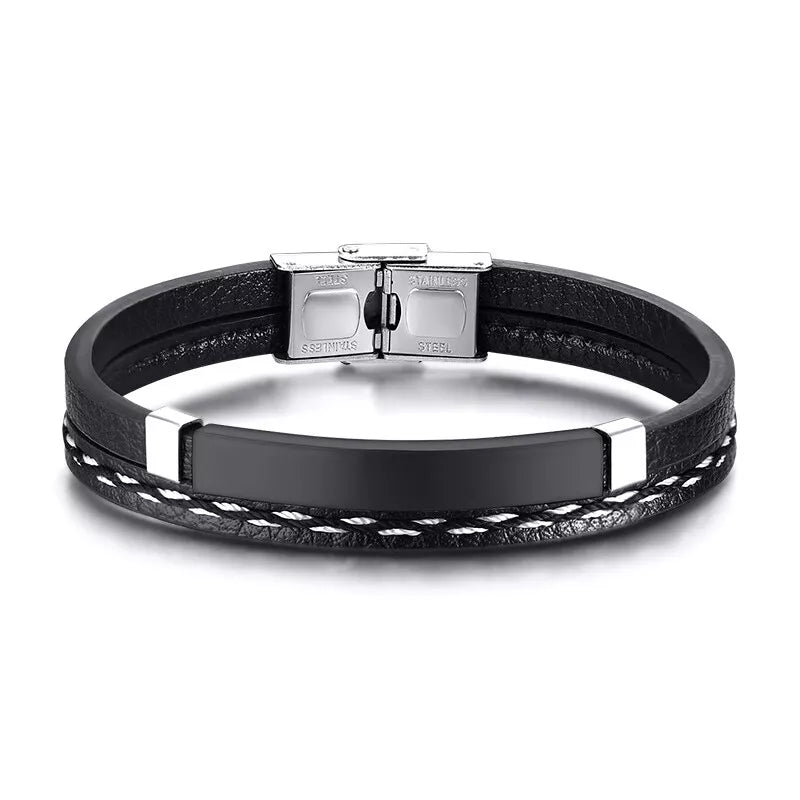 צמיד עור עם חריטה אישית